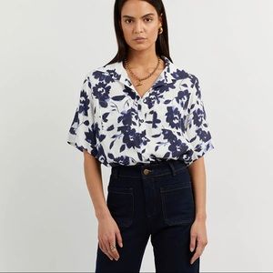 DISSH Floral Vacation Shirt in Navy
